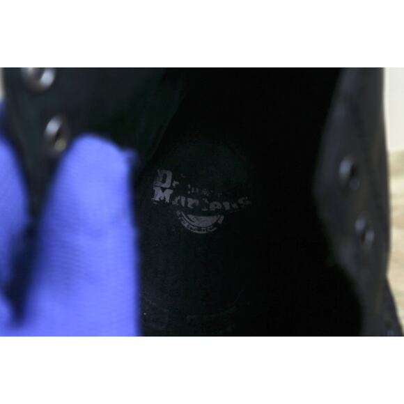 Dr Doc Martens Boots Mens 11 Black Leather Tobas Combat Shoes - Picture 8 of 14